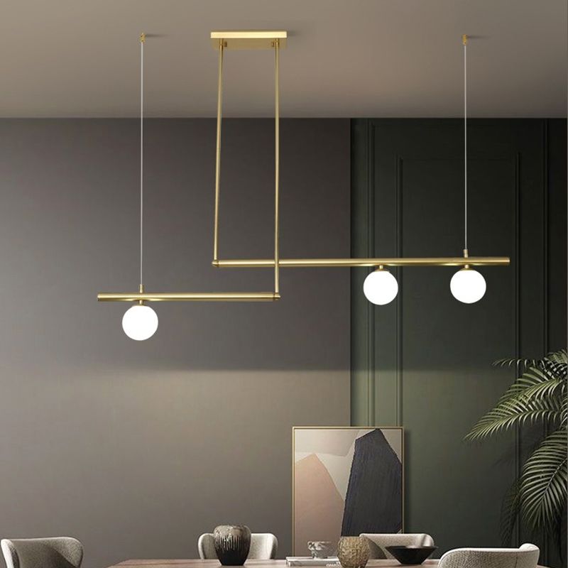 Modern Island Light Glass Hanging Lighting Fixture for Dining Room