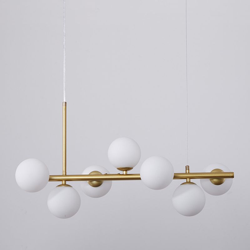 Nordic Glass Island Lighting Fixture Creative Pendant Light for Dining Room
