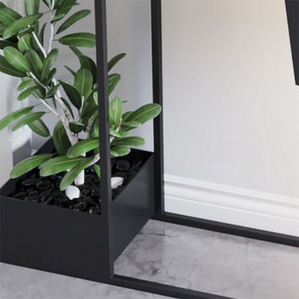 Contemporary Rectangle Console Table Black Console Sofa Table for Hall