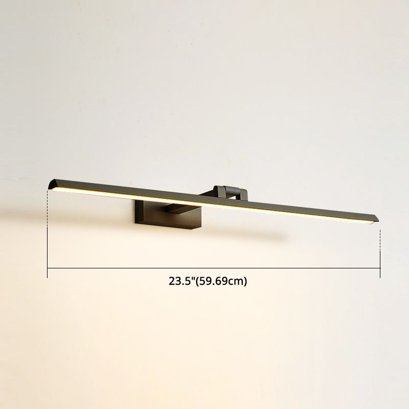 Linear LED Vanity Light Fixtures Modern Minimalist Style Metal Single Vanity Light