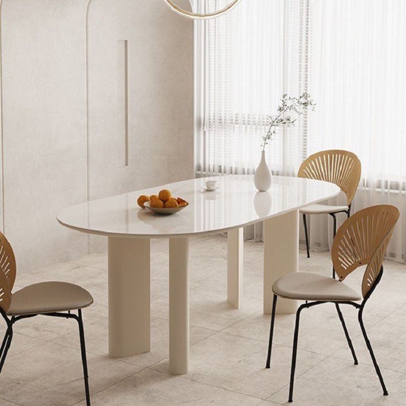 Modern Stone Dining Table with 4 Legs Dining Table for Dining Room