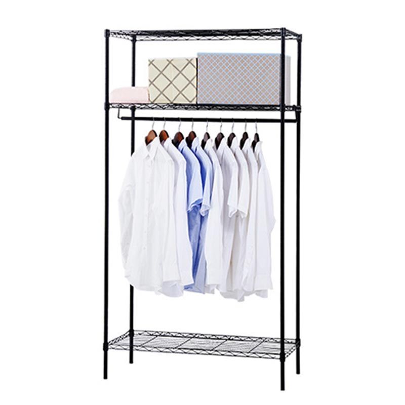 Contemporary Style Wardrobe Metal Wardrobe Closet with Adjustable Shelves