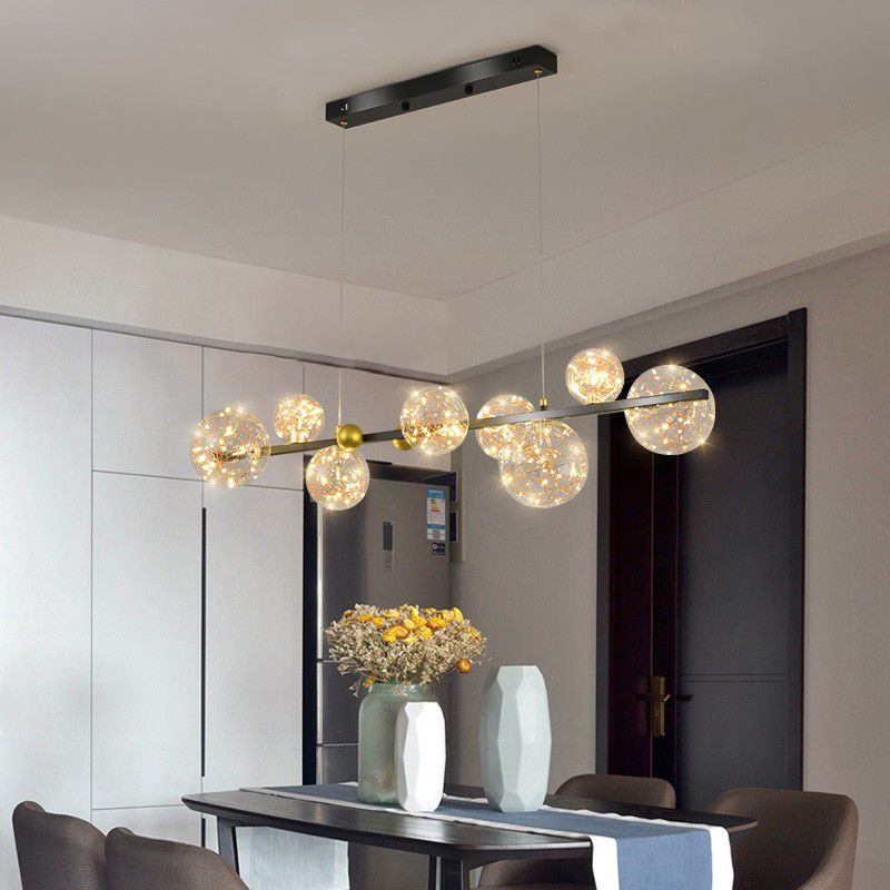 Nórdica Dining Island Light Kitchen Simple Led Glass Shade Colgara de luz colgante