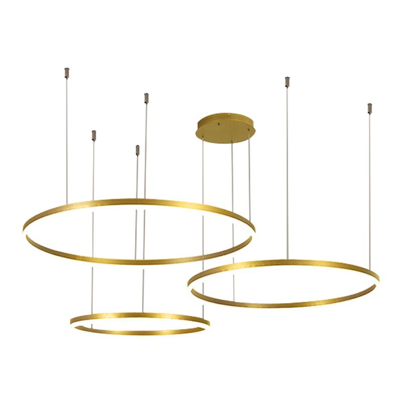 Modern Wrought Iron Hanging Ceiling Lights Tiered Pendant Chandelier for Living Room