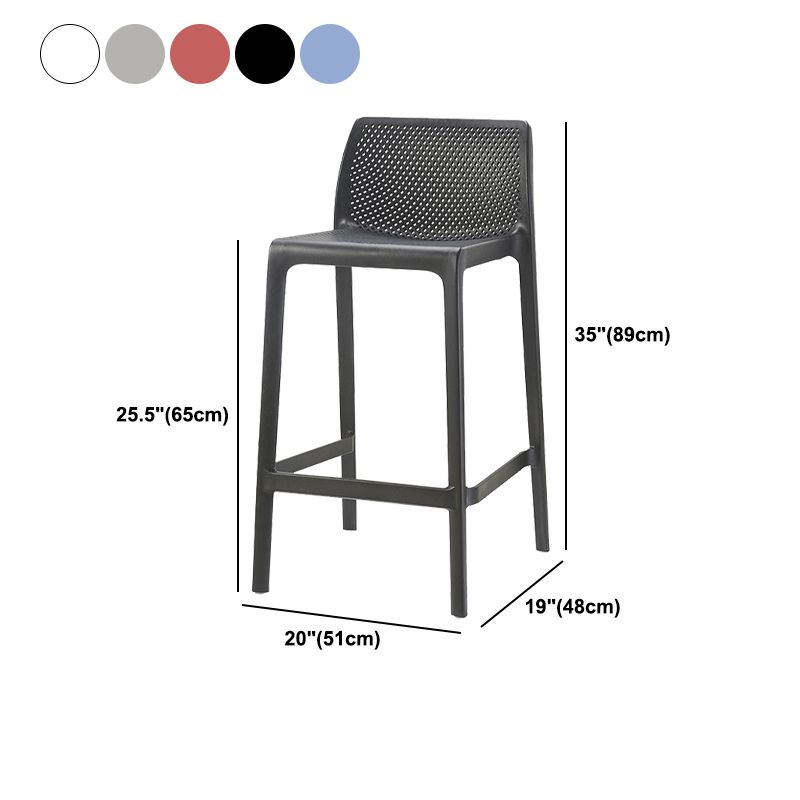 Nordic Simple Stackable Bar-stool Plastic Counter Bar Stool for Home