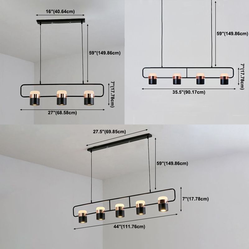 Modern Style Cylinder Pendant Lights Metal Hanging Pendant Lights