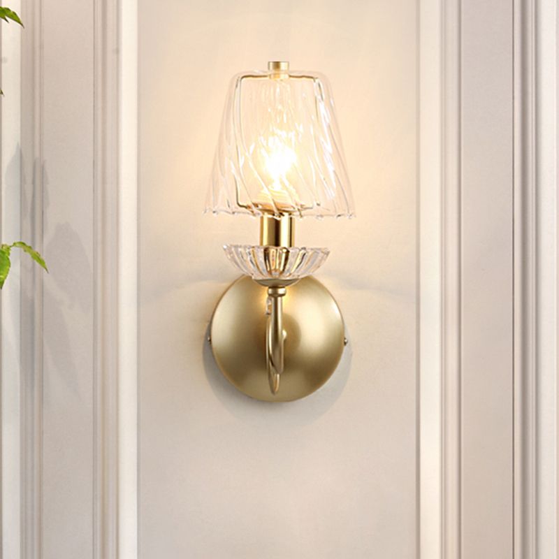 Great Salle Great Room Gamine luminaire moderne Verre 1 Head Gold Wall Murd Lampe