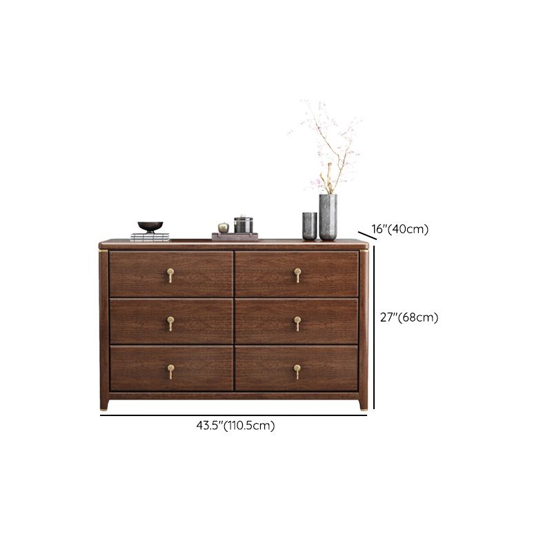 Standard Side Cabinet Solid Wood Mid-Century Modern Storage Cabinet with Drawers