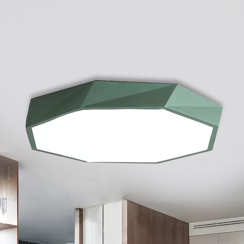 Acryl achthoekige inbouwlamp Macaron LED-plafondlamp voor kinderslaapkamer met snoepkleur