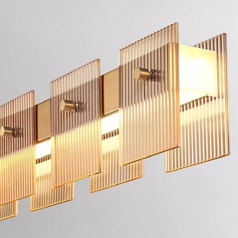 Glass Island Pendant Modern Style Island Light Fixtures for Dining Room
