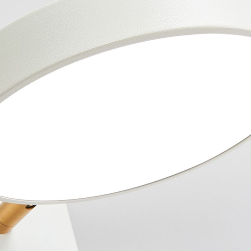 Modern Nordic LED Macaron Wall Lamp Wrought Iron Circular Wall Sconce with Acrylic Shade