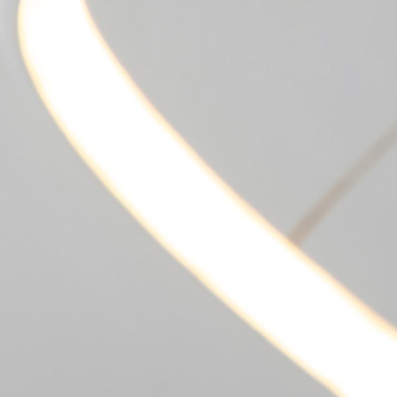 Spiral Living Room Pendant Light Kit Metal LED Nordic Hanging Lamp Kit in White