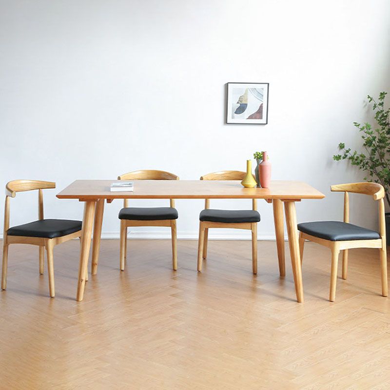 2/3/4/5/7 PCs Modernes Esset mit Rechtecktisch und Holzstühlen Dinette Set