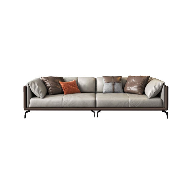 Contemporary Cushions Pillow Top Arm Living Room Leather Seating