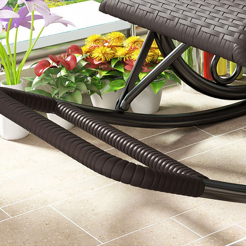 Single Leisure Chaise Lounge Sofa Chair Iron Base Rocking Chair for Living Room