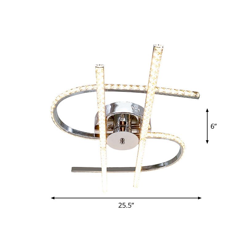 Segno di carico da dollaro illuminazione a soffitto LED cristallino sfaccettato Semi-filo in acciaio inossidabile, luce calda/bianca