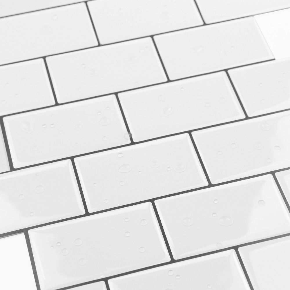 12"x 12" Resin Mosaic Tile Square Peel and Stick Tile for Backsplash & Wall Tile