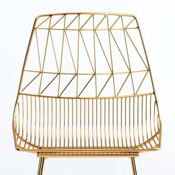 Glam Iron Upholstered Bar Stool Armless Backrest Stool for Bristol