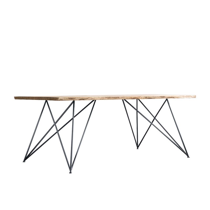 Rectangle 4 Legs Dining Table Luxury Solid Wood Kitchen Table