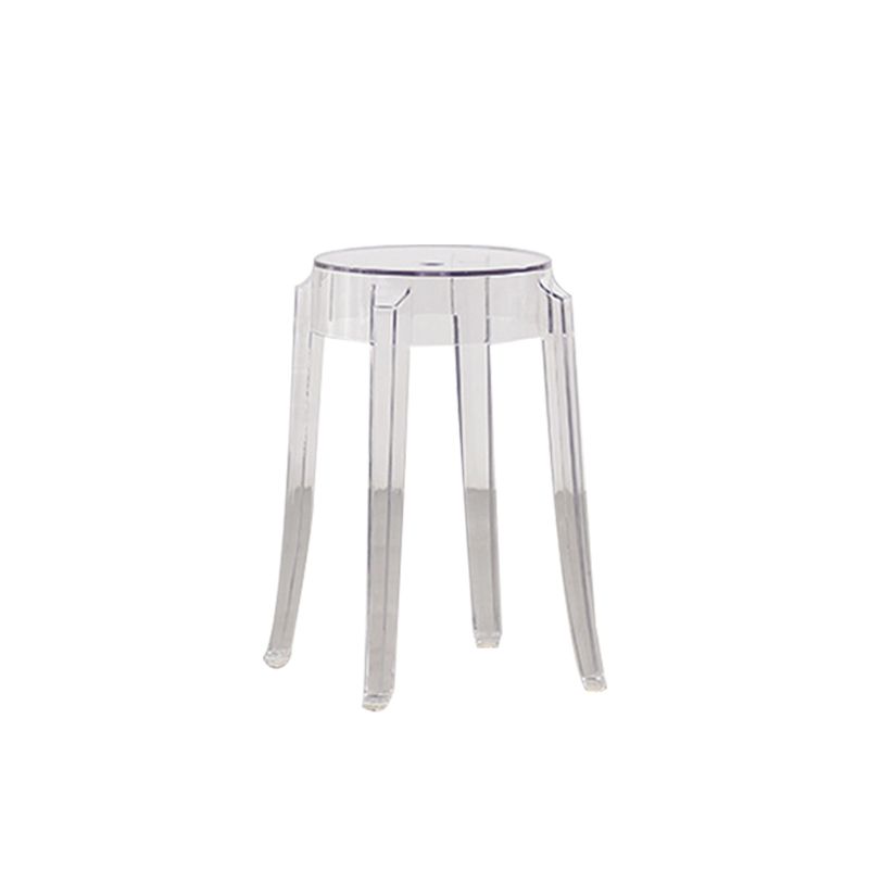 Industrial Backless Counter Stool Acrylic Counter Height Stools for Kitchen