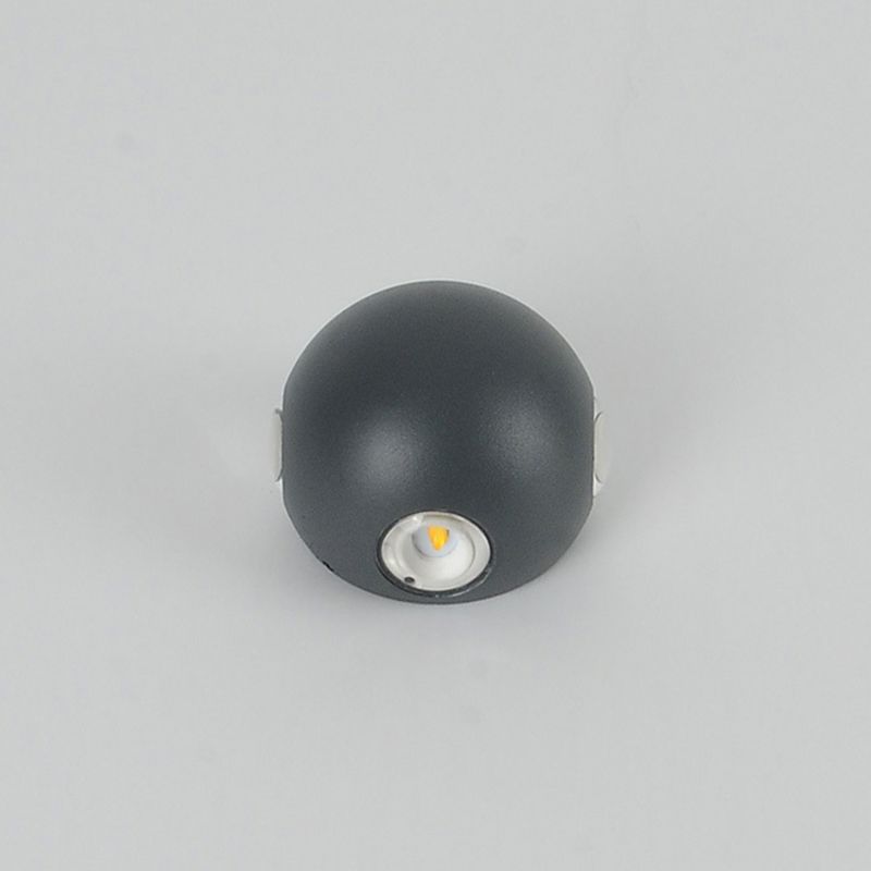 Ball Shape Wall Light Modern Style Metal 1/2/4 Lights Sconce in Black