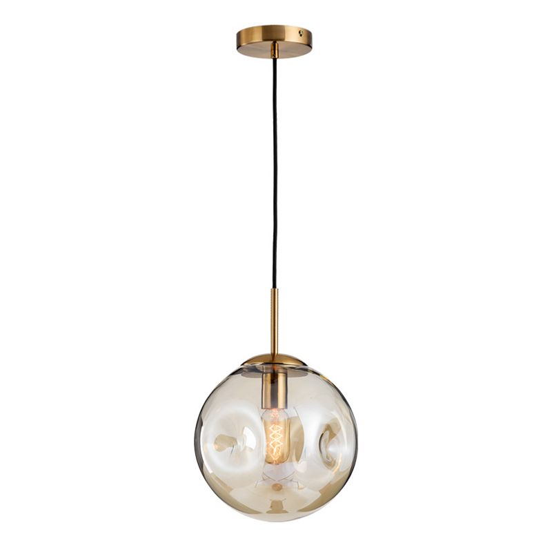 Glass Spherical Ceiling Pendant Light Minimalist Style Pendant Lighting Fixture for Bedroom