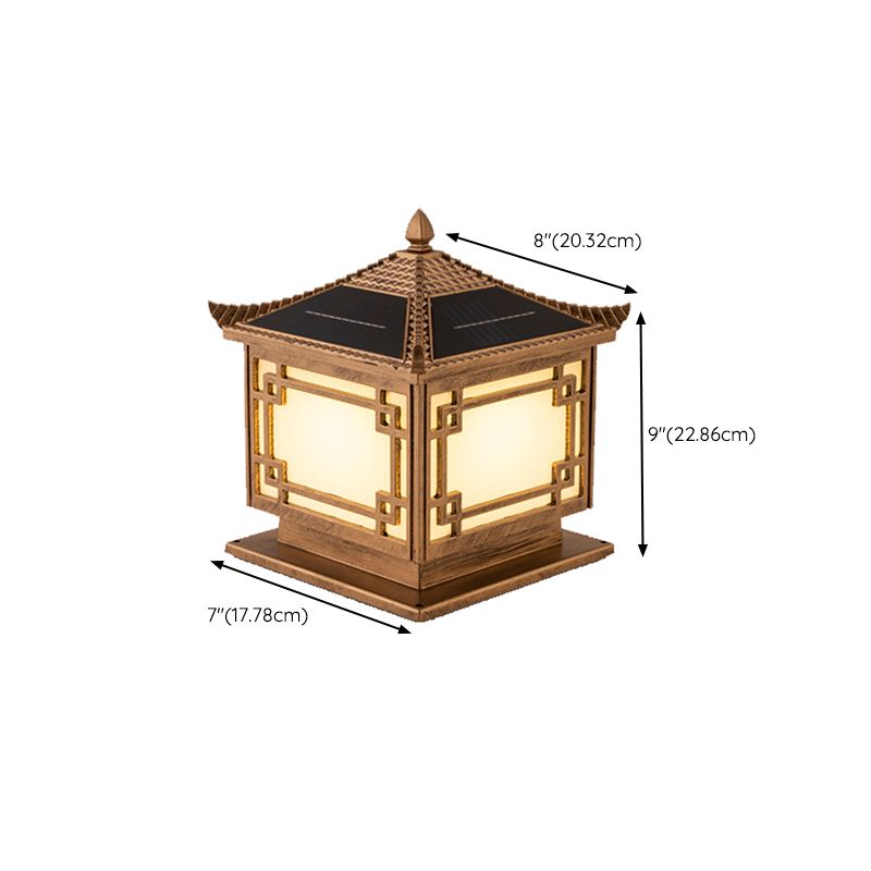 Contemporary Pillar Light Creative LED Solar Lighting Fixture for Garden
