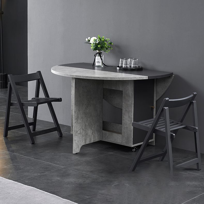 Opvouwbare kunstmatige houten boventafel Uitbreidbare ronde tafel met bakbasis