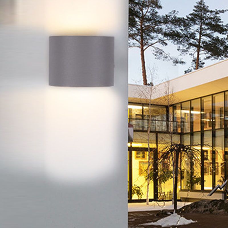 Modern Aluminum Wall Sconce 2-Light Outdoor Wall Mounted Lamp for Garden