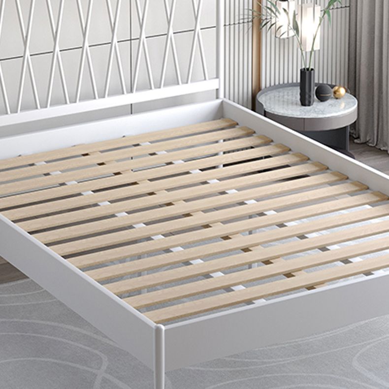 47.24" Height Metal Frame Standard Bed with Rectangle Open-Frame Headboard