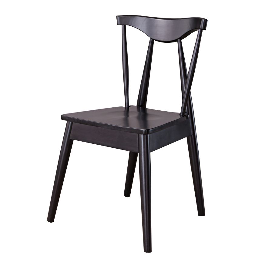Silla auxiliar de comedor de estilo escandinavo de madera, silla auxiliar de comedor casera sin brazos