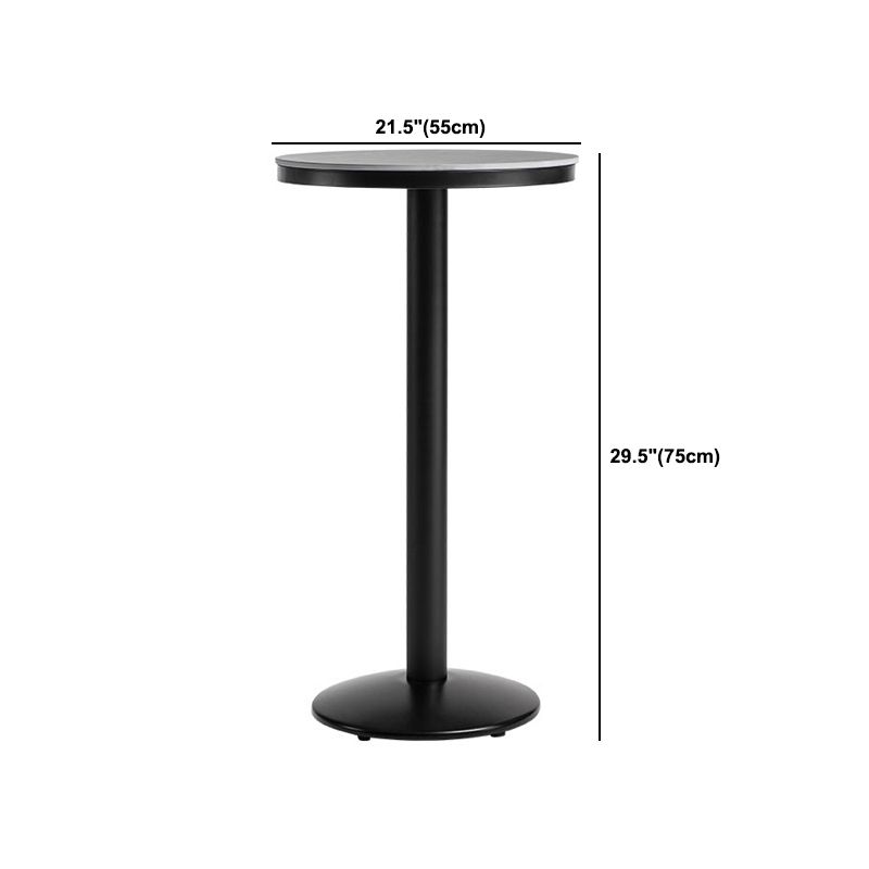 Industrial 1/2/3 Pieces Round Bar Table Set Sintered Stone Bistro Set for Home Use