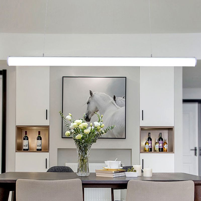 Metal Island Leuchte Einfacher Stil 1-Licht-lineare Hanglampe mit Acrylschatten