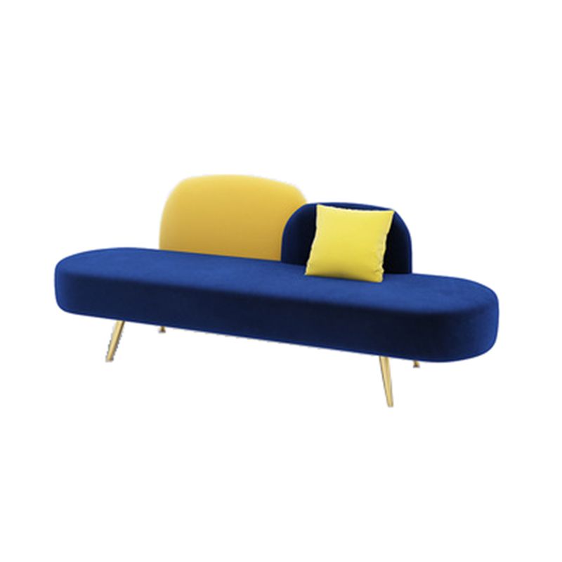 Velvet Contemporary Armless Sofa 30.70" Wide Standard Sofa for Living Room