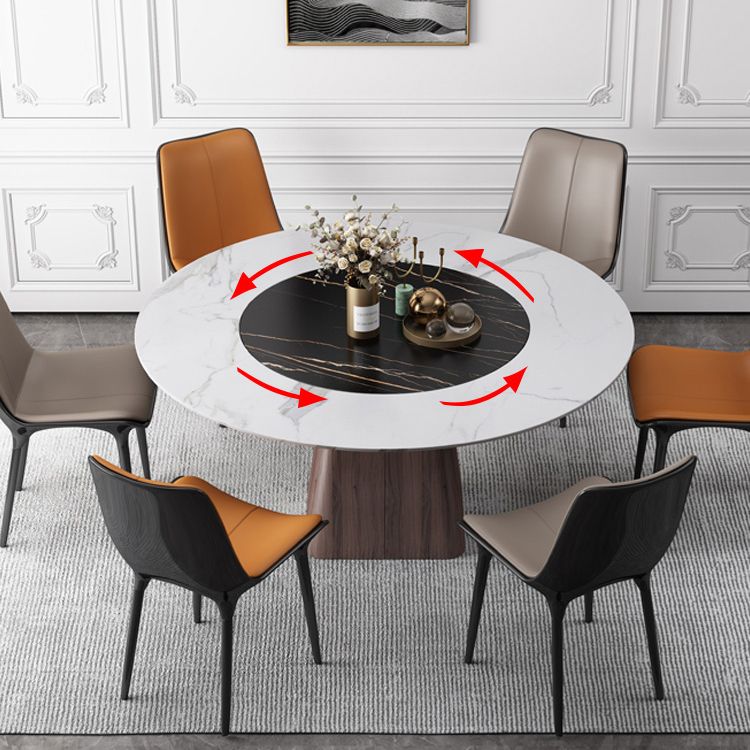Contemporary Sintered Stone Dining Table Round Dining Room Table