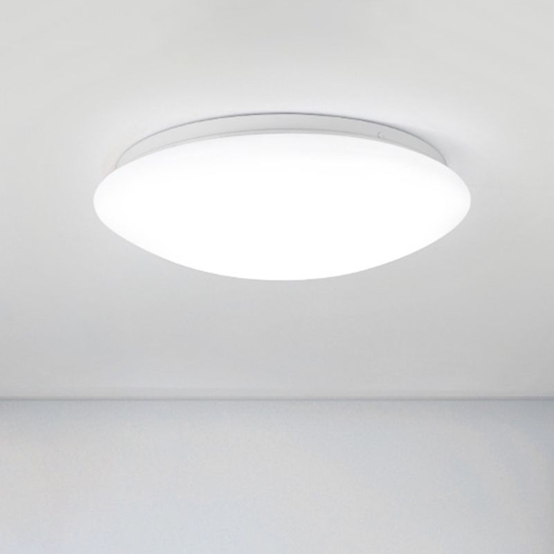 Simplicity Dome Flush Deckenleuchte, Acryl-Foyer-LED-Unterputzbeleuchtung in Weiß