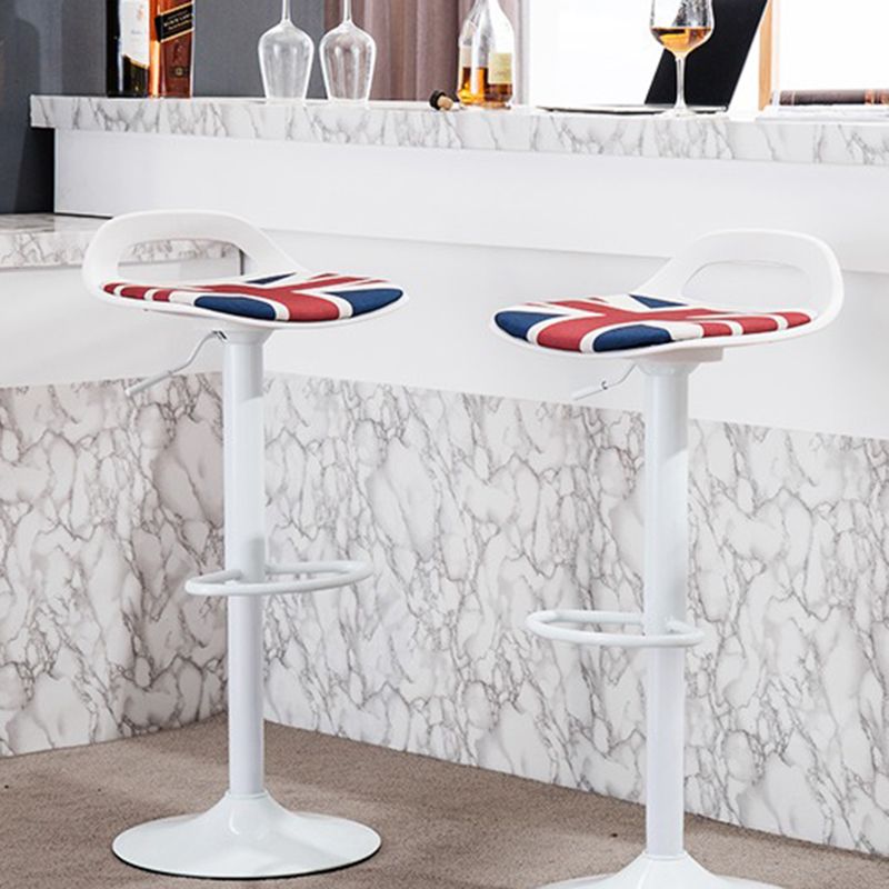 Industrial Style Bar Chair with Swivel Adjustable Height Metal Leg for Counter Bar