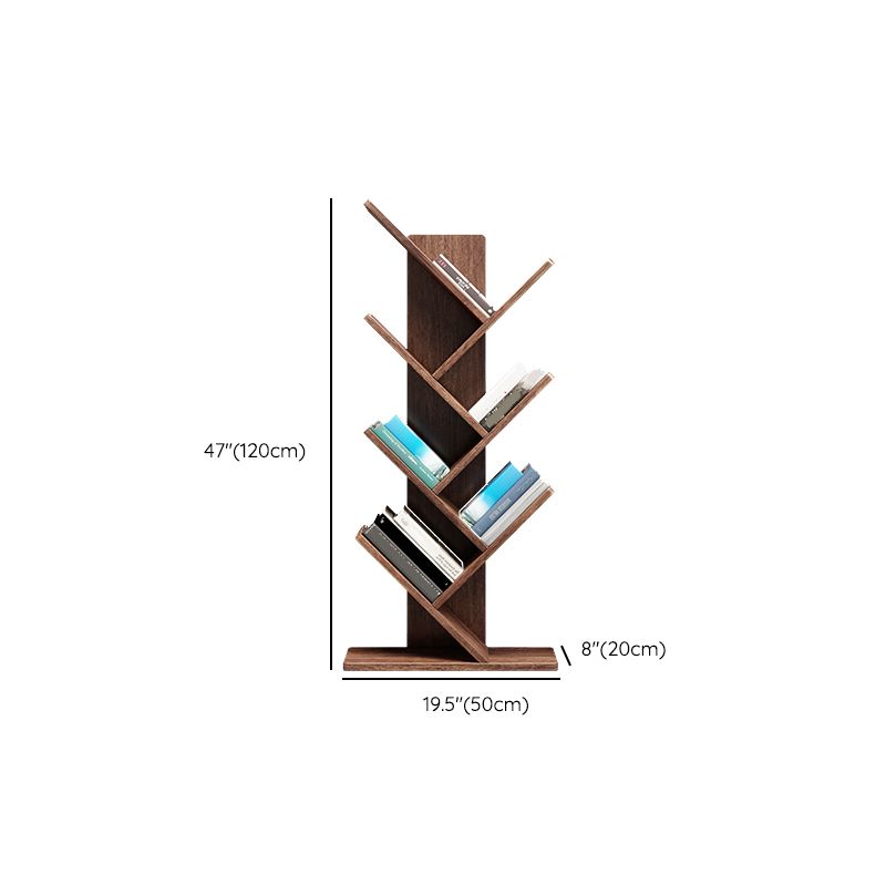 Wooden Standard Bookshelf Scandinavian Open Back Bookcase with Shelves