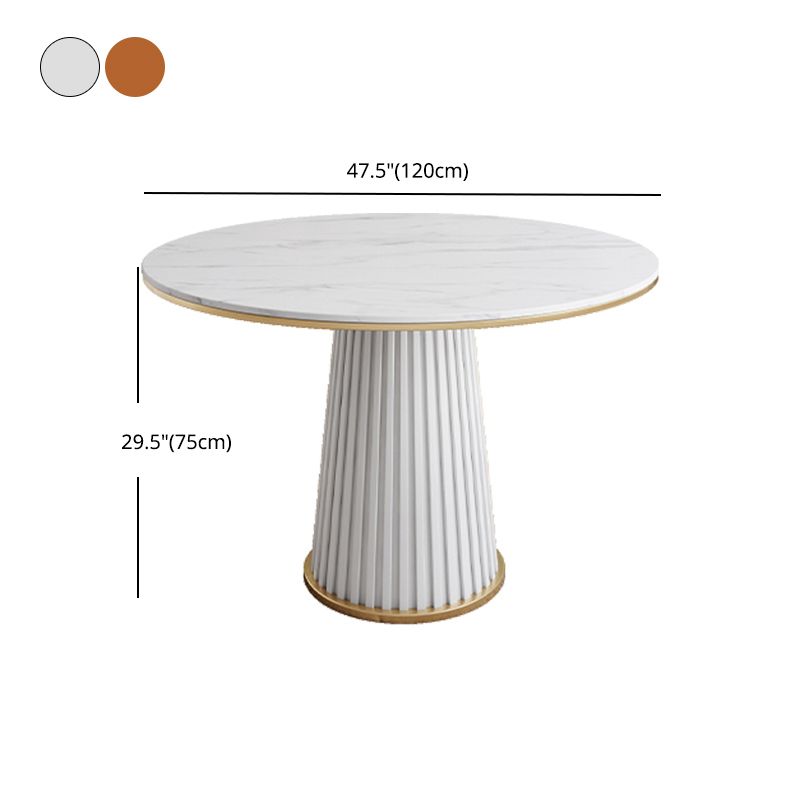 1/5 Pcs Metal Contemporary Dining Room Set with Round Indoor Table Dinette Set