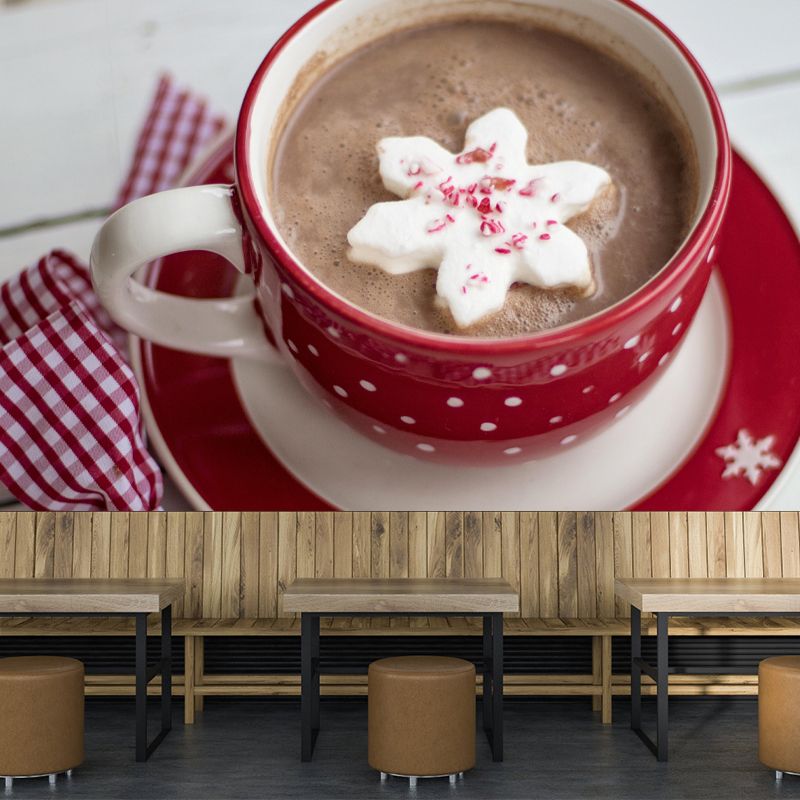 Modern Marshmallow Mural Wall Decor Environment Friendly for Dessert Shop