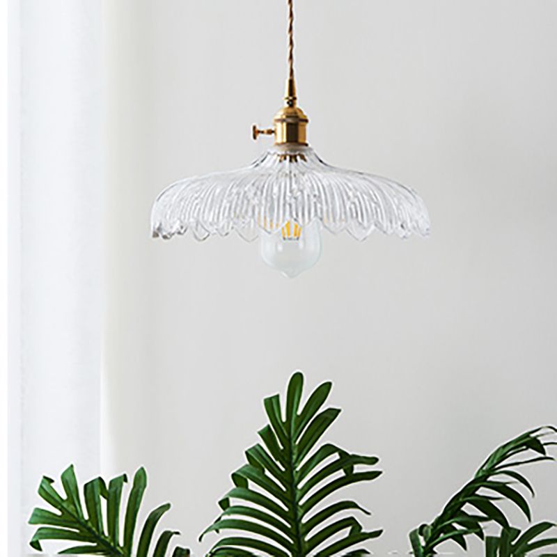 Single Head Glass Hanging Light Modern Pendant Lighting for Living Room Dinning Room