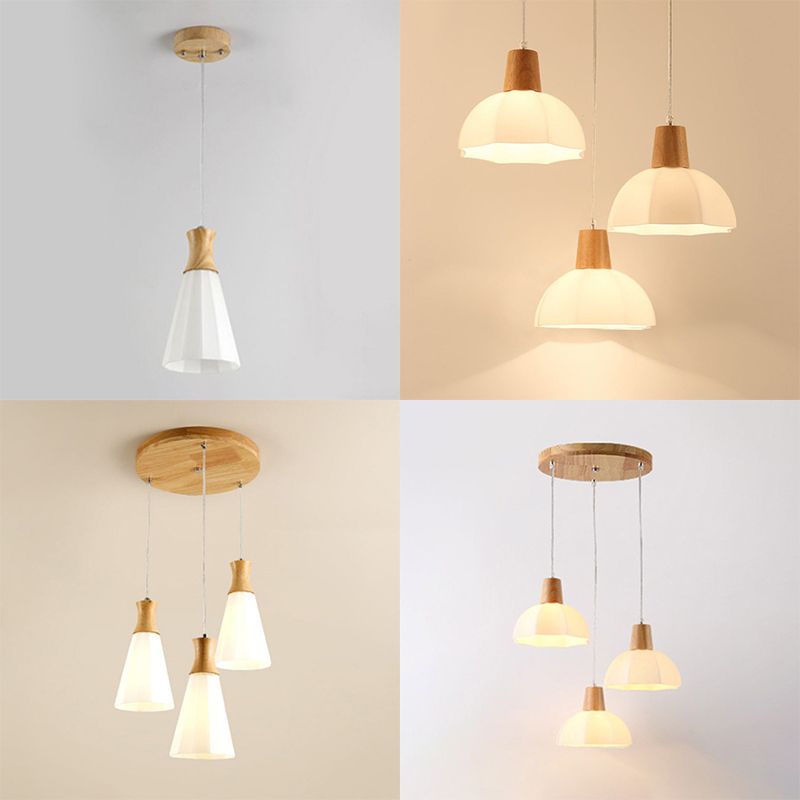 Geometrischer Farbton mehrlächer moderne einfache Glasstil-Deckenleuchten in Braun