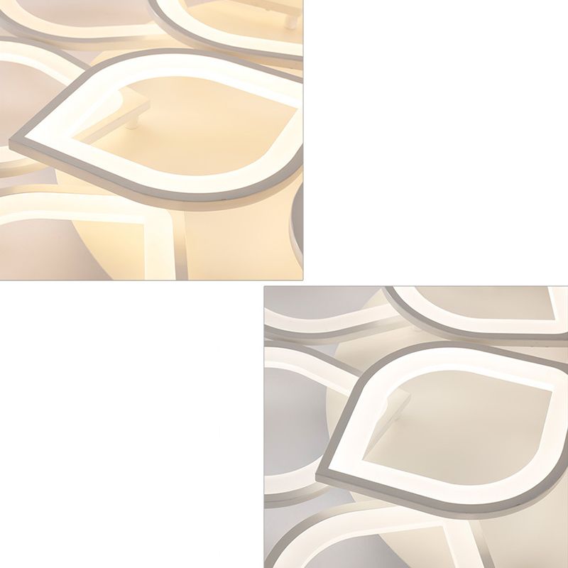 Montaje semi rascushujes de LED blancos en la luz de techo de metal con simplicidad moderna con sombra acrílica