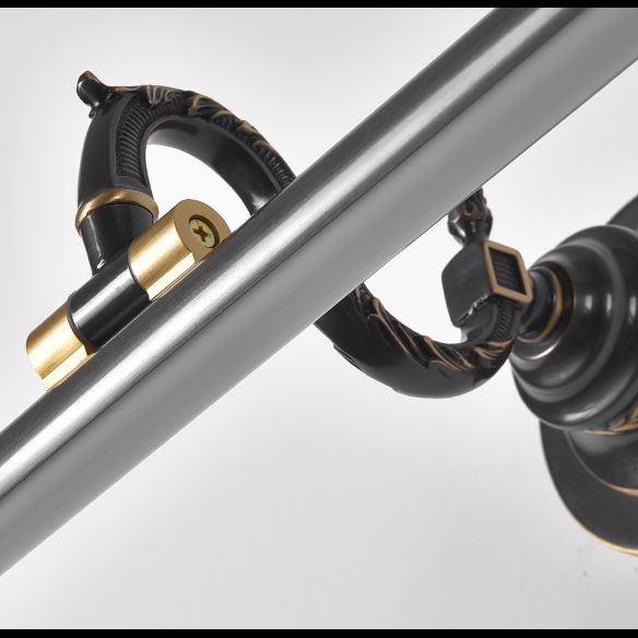 Linear Vanity Light Fixture Retro Style Copper Single Vanity Light