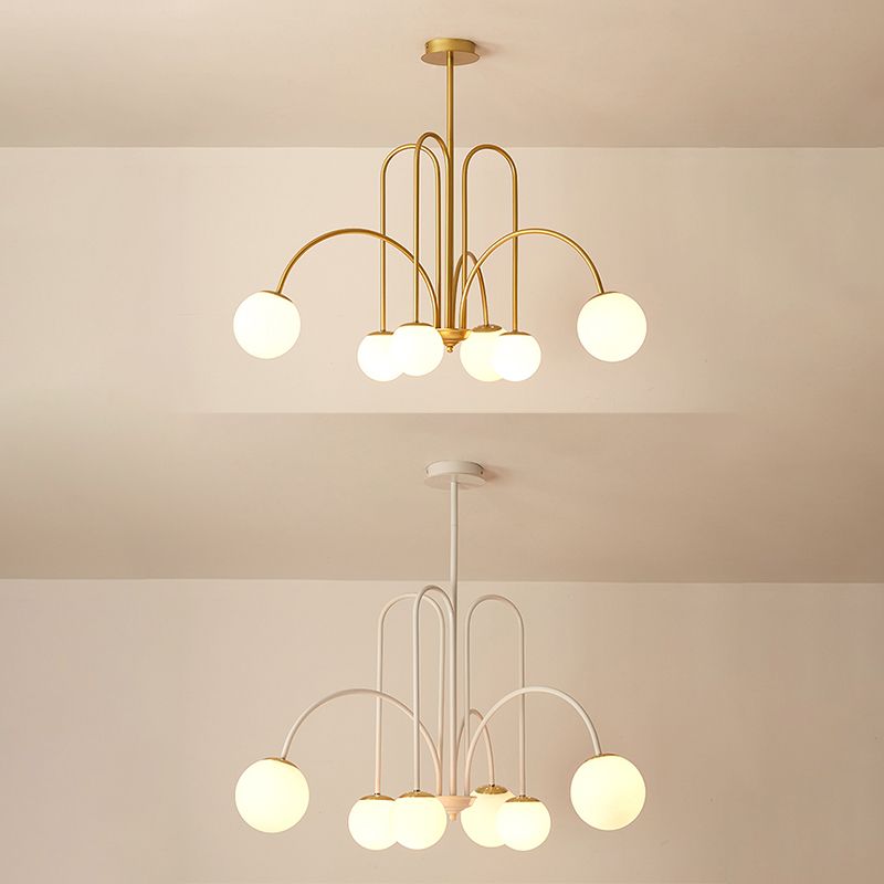 Candelier de la sala de estar molecular Cobriz Cobertura Ligera Ligera Nórdica Fixtura de iluminación