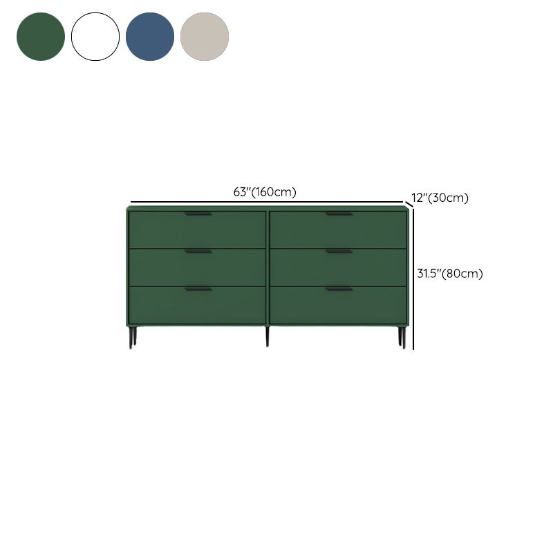 Modern Horizontal Storage Chest Dresser Wooden Storage Chest with Drawers
