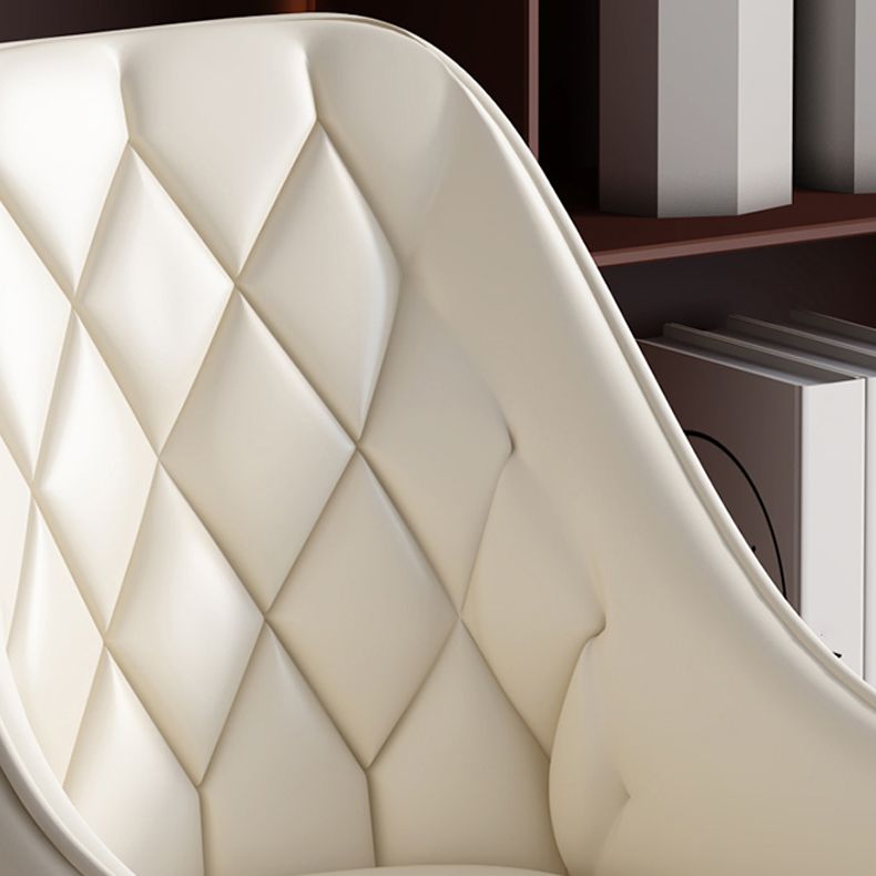 Scandinavian Design Leather Dining Chairs Solid Back Arm Side Chair for Kitchen