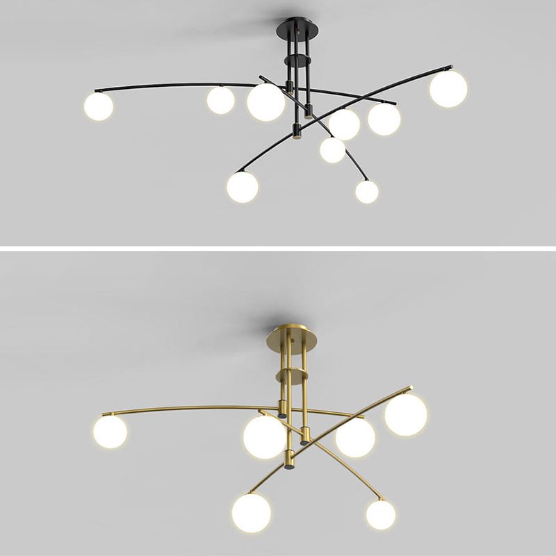 Tiered Opaline Glass Island Light Simple Style Ceiling Suspension Lamp for Living Room