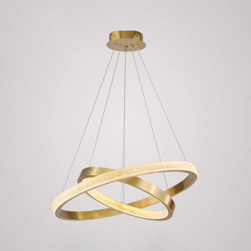 Multi -Layer -runde Schattenhänge hängender moderner Acryl -Anhänger Licht für Esszimmer