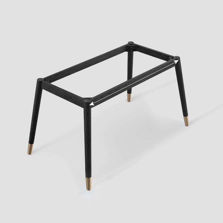 Mesa de comedor de piedra con 4 piernas negras